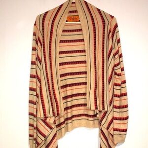 Voom by Joy Han Waterfall sweater tribal pattern Sz Medium